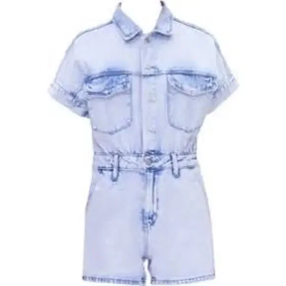 Bayeas Nora Denim Romper - Picture 3 of 12